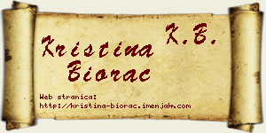 Kristina Biorac vizit kartica